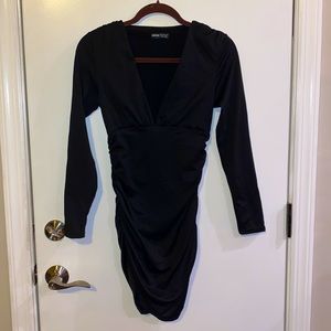 black shein cocktail dress